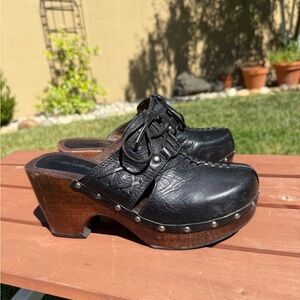 VINTAGE 90s Y2k Candies Leather Clogs